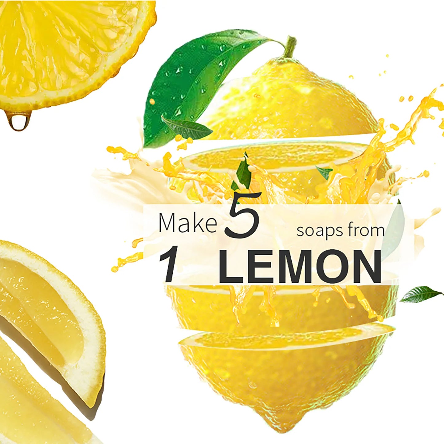 AILKE Organic Lemon Soap Whitening Bar for Clean Skin