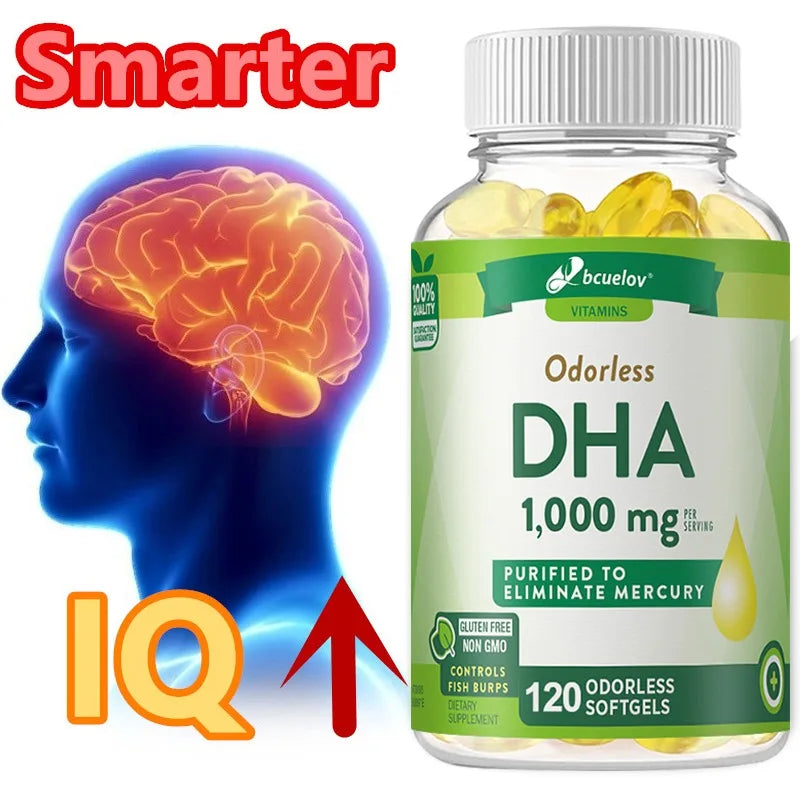 DHA Supplement Fish Oil Omega-3 1240 mg 120 Capsules