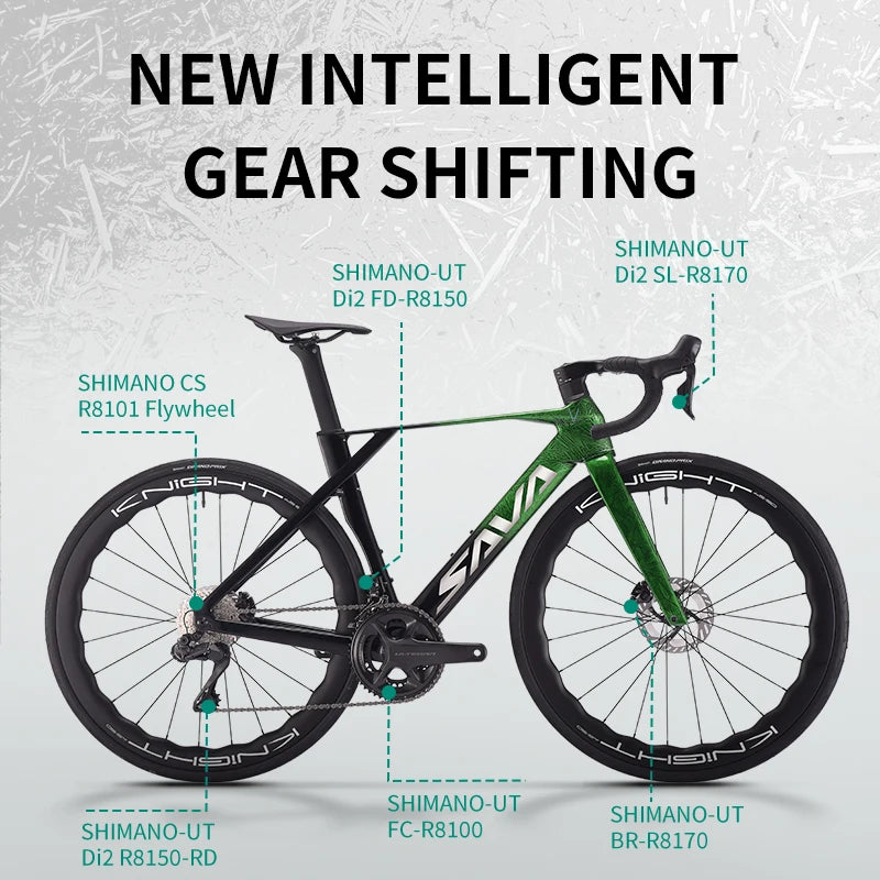 SAVA SLR8 Full Carbon Fiber Road Bike Ultegra Di2 8170 Kit Competition