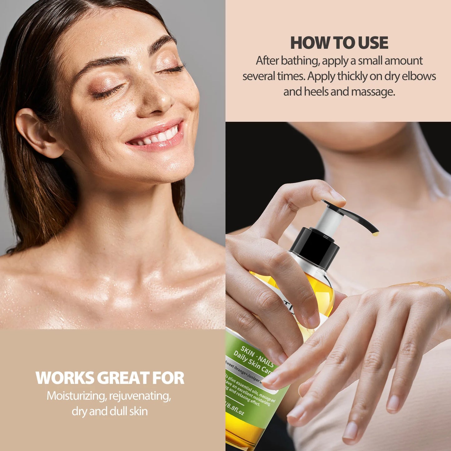 PHATOIL 260ml Body Oil For Skin Care Massage Oil