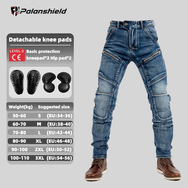 Men's Moto Jeans Motorcycle Pants Protective Gear Touring Motorbike Trousers Motocross CE Protective Stretch Jeans