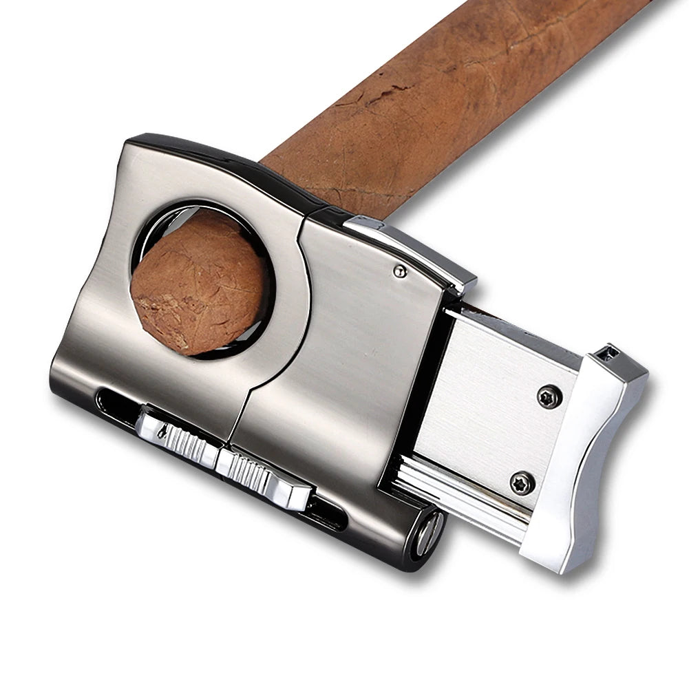 Galiners Cigar Cutter Guillotine With Cigar Punch Hole Drill Opener Stainless Steel Tobacco Cutting Accessories Tool