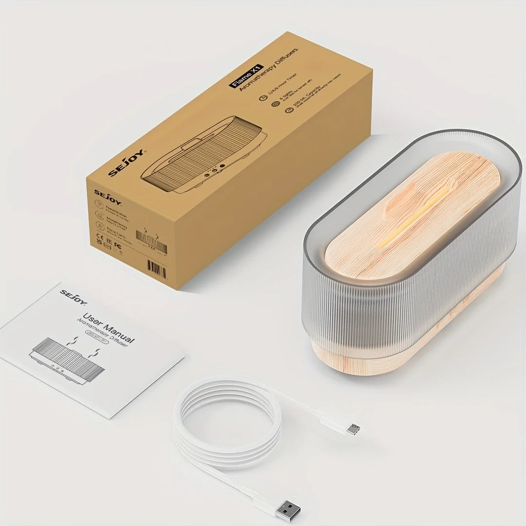 Sejoy Humidifier 300ml 6 Colors Mood Flame Light Diffuser