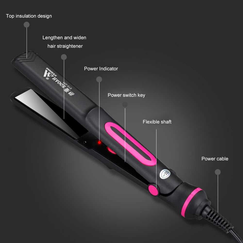 220V Professional Hair Straightener Dual-Use Curling Iron Hair Straightenrer PTC Heating Salon Hair Styling Tools Bangs Splint