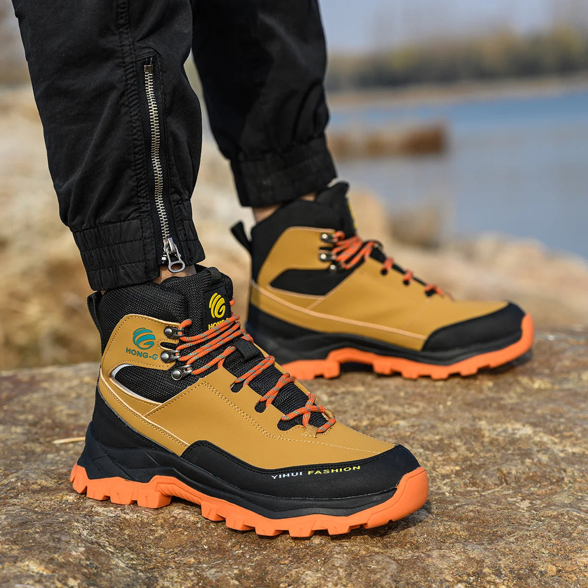 Safety Shoes Men Boots High Top  Work Boots