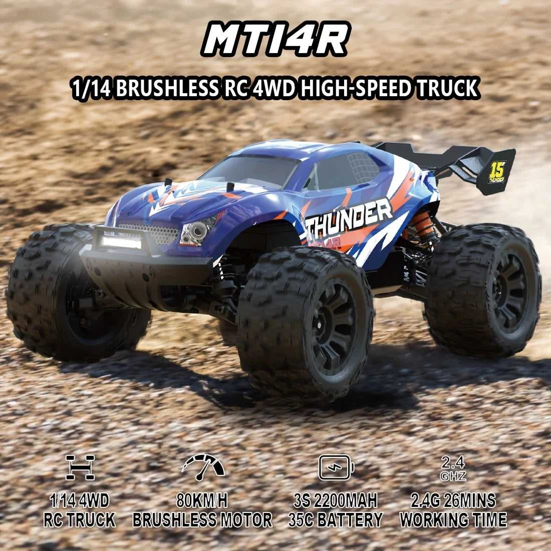 Brushless Motor 2.4G Remote Control 4WD   Off-road RC Trucks Toys