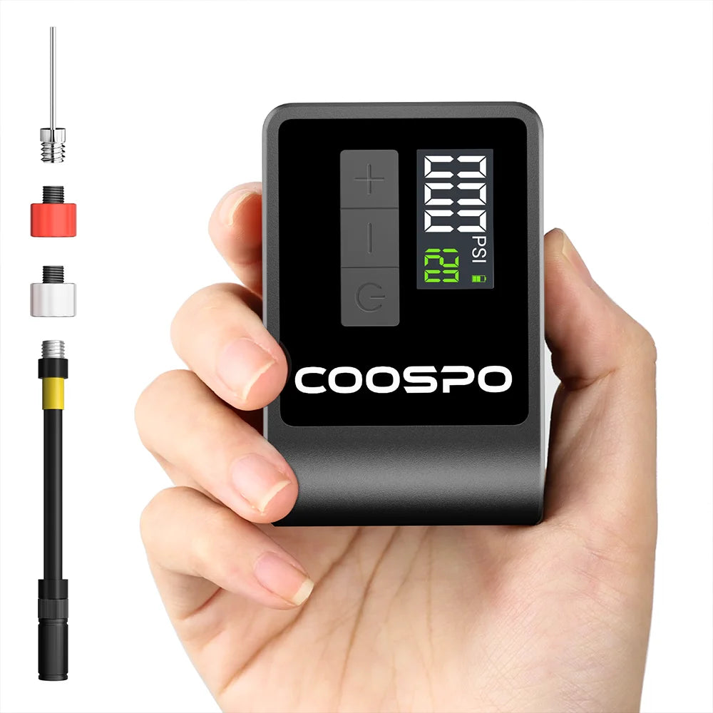 COOSPO Mini Electric Air Pump Portable Digital Inflator Road Bike Accessories