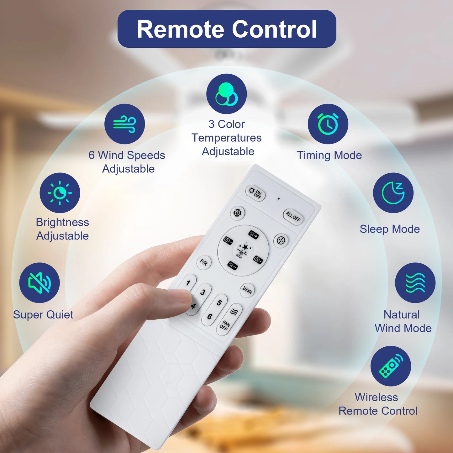 Socket Fan Light With Remote, Screw Ceiling Fans