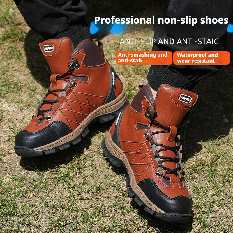Safety Shoes Men Work Sneakers Indestructible Puncture-Proof
