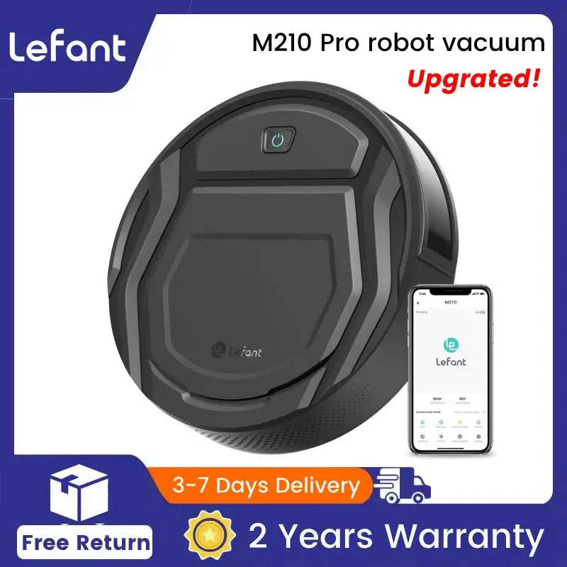Lefant M210Pro Robot Vacuum Cleaner 2-in-1 Suck and Sweep Mini App Control with Alexa and Google Home 6 Cleaning Modes for Pet Hair and Hard Floors