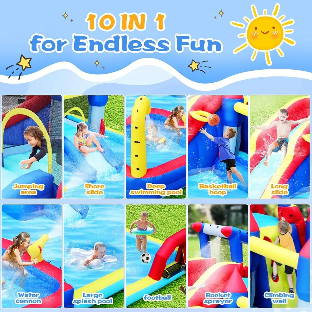 Outdoor Inflatable Water Slide Water Park Bounce House
