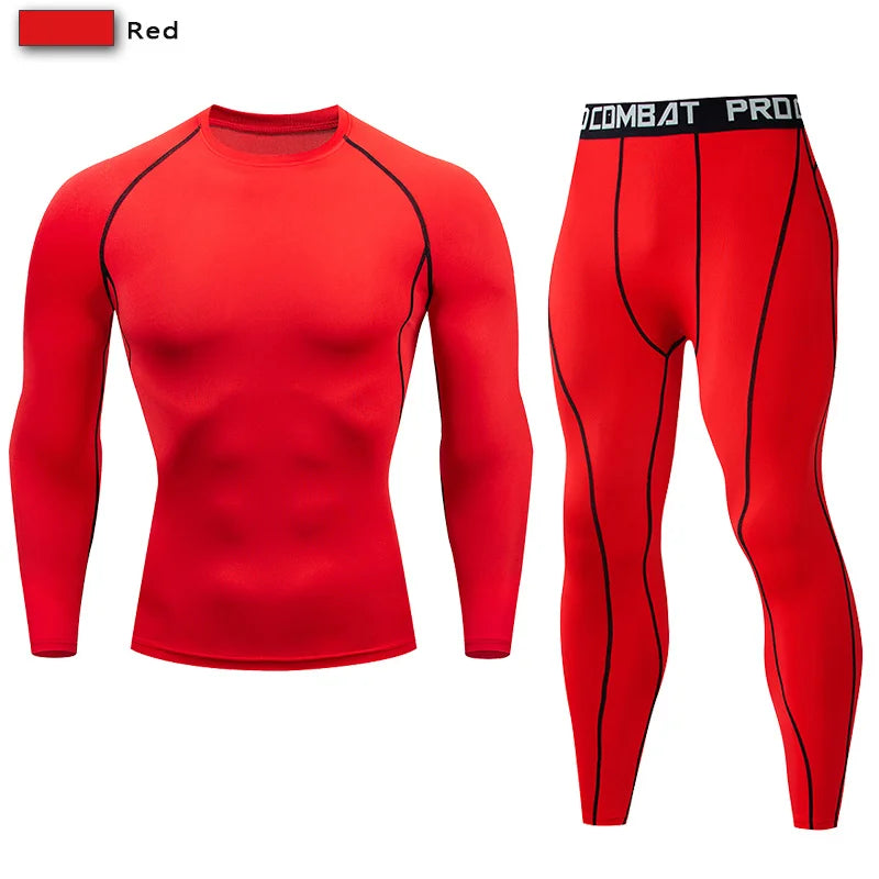 2pcs Men's Compression Sportswear Suit GYM Tight Yoga Sets