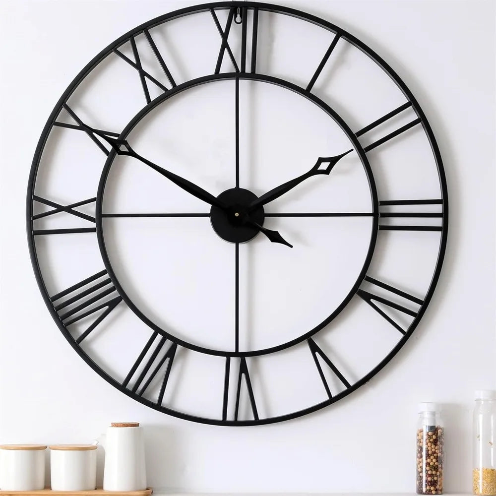 30 Inch Large Wall Clock Modern Oversized Roman Numeral Clock