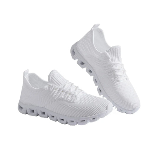 Unisex Breathable Mesh Running Shoes with Comfort Cushion and Wide Size Low Top Sneakers for Jogging and Casual Sports Durable Comfort