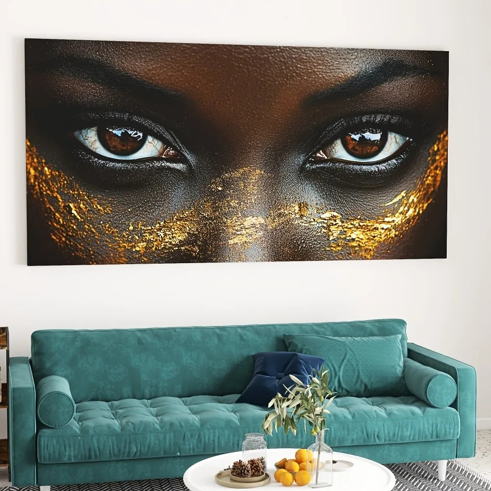 Modern African Women's Abstract Art Print on Canvas