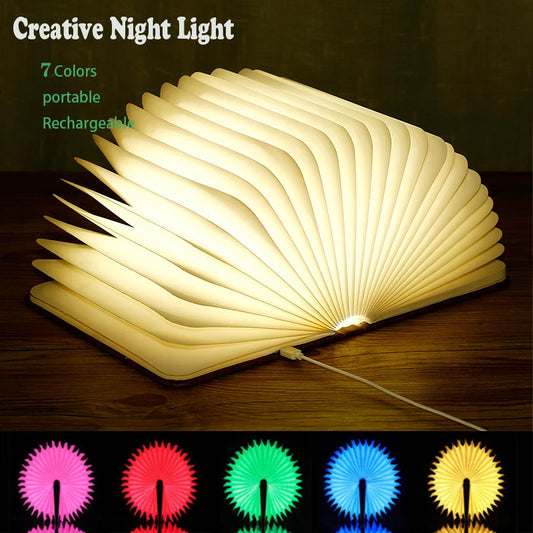 LED Creative Book Light 3D Folding Night Light Gift