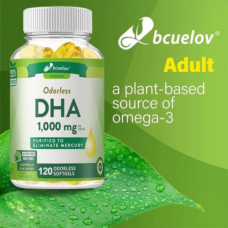 DHA Supplement Fish Oil Omega-3 1240 mg 120 Capsules