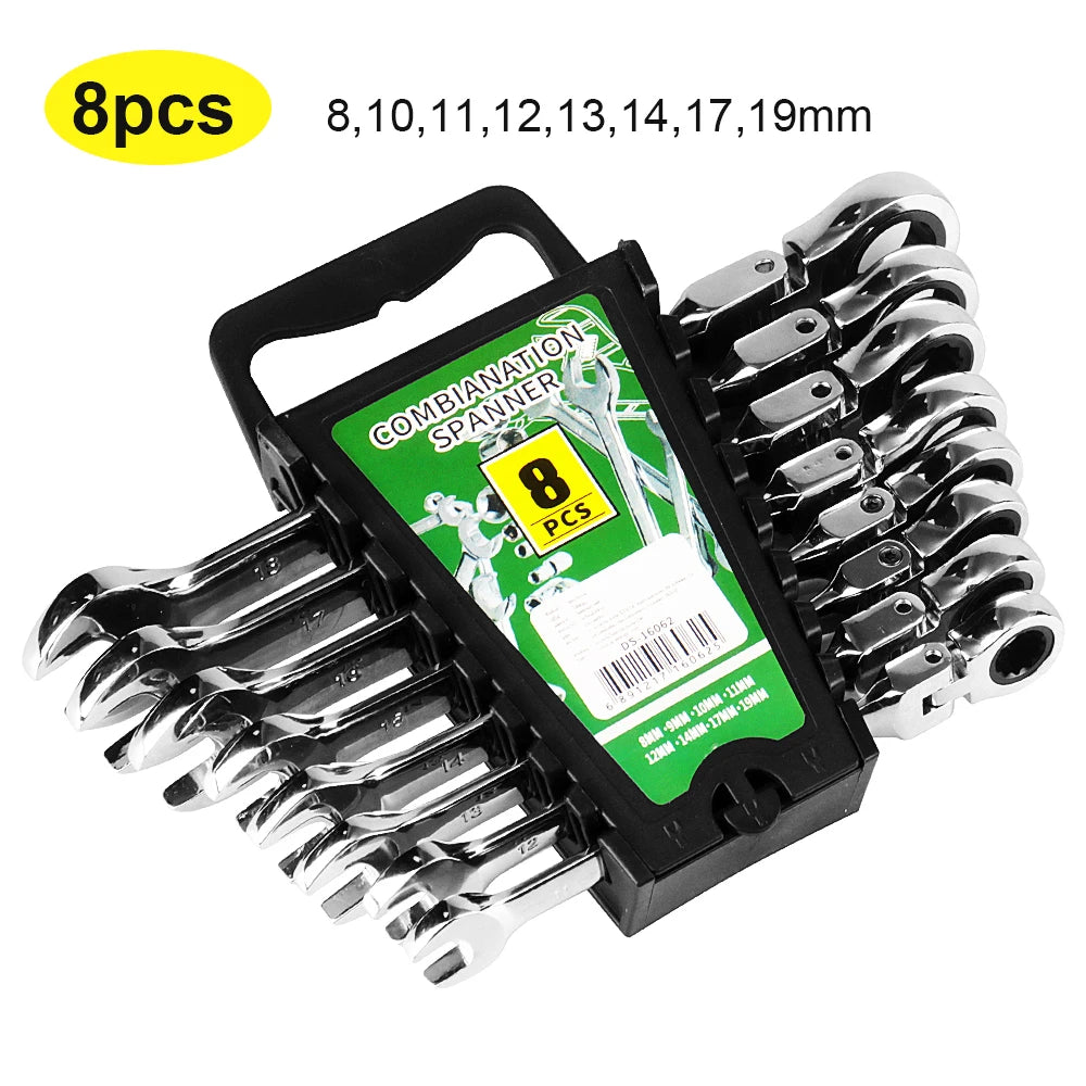 Ratchet Wrench Set Tools for Men Professional Socket Set Multifunctional Flat Wrenches Automotive Mechanical Torque Hand Tools