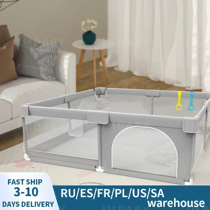 IMBABY Spacious Baby Playpen Washable Safety Barrier for Toddlers