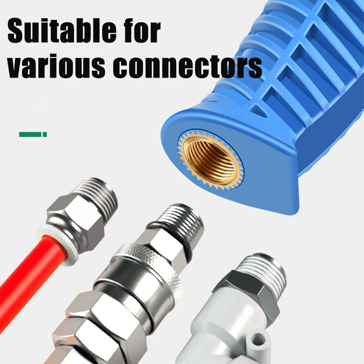 Air Blow Gun High Flow Air Blower Gun for Compressor with Angled Bent Nozzle Long Style Available in Three Colors