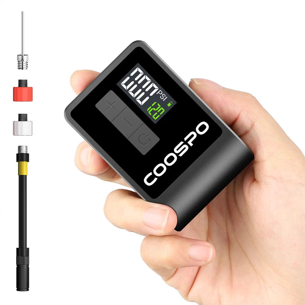 COOSPO Mini Electric Air Pump Portable Digital Inflator Road Bike Accessories