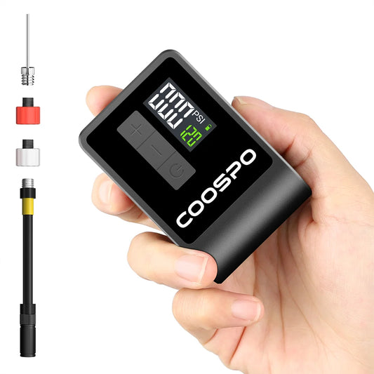 COOSPO Mini Electric Air Pump Portable Digital Inflator Road Bike Accessories