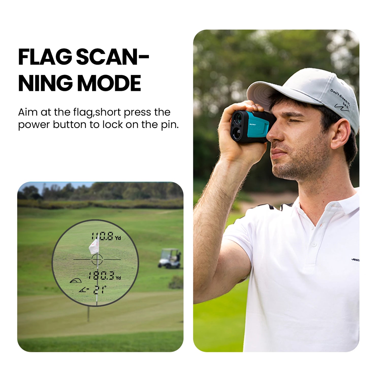 MILESEEY PF210 Golf Rangefinder 600M Battery Powered Accurate Measurement 3 to 7 Days Delivery to Republic of Korea