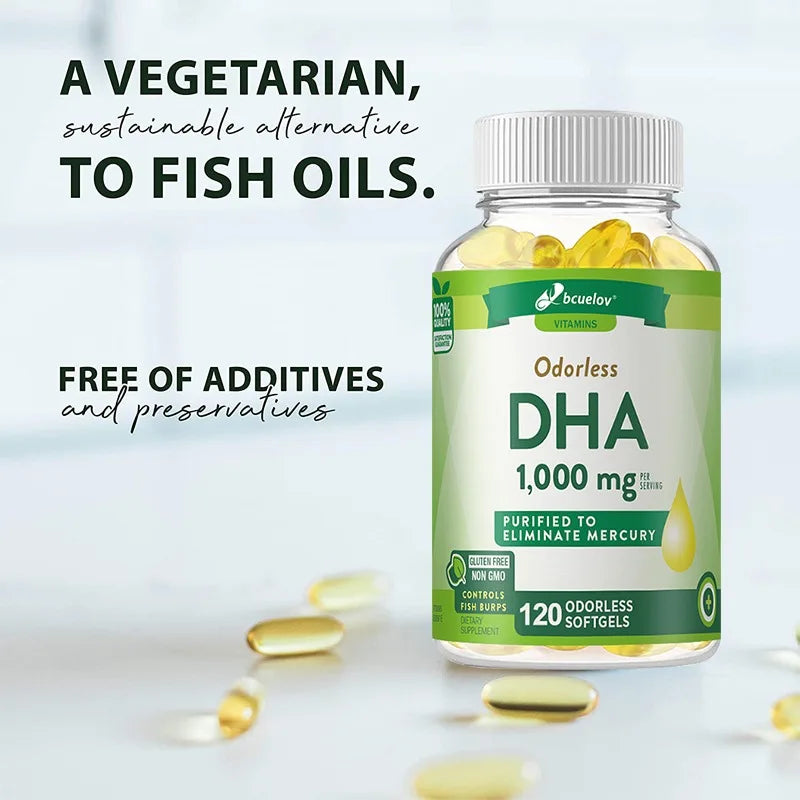DHA Supplement Fish Oil Omega-3 1240 mg 120 Capsules