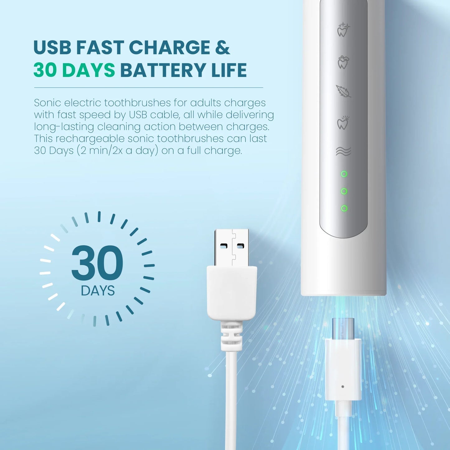 Sonic Electric Toothbrush For Adults