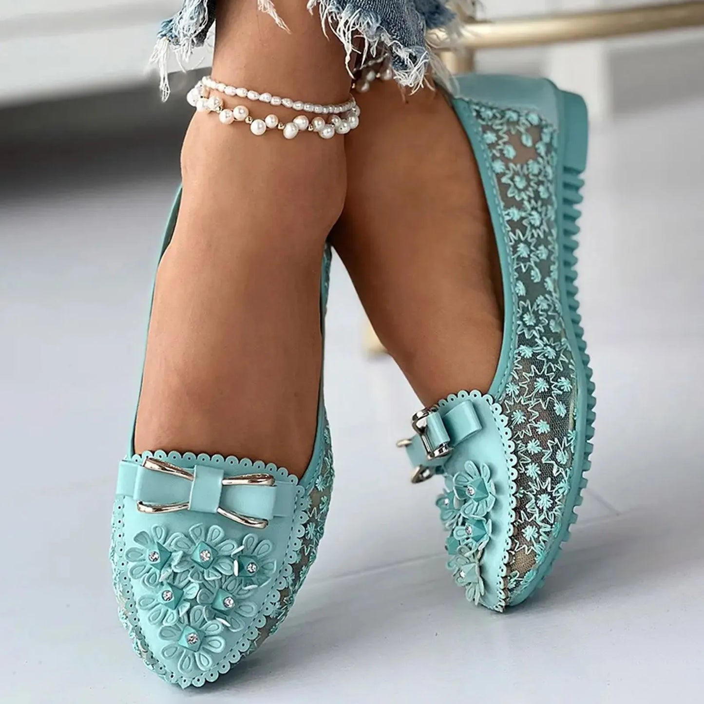 Women's Leather Shoes Soft Sole Women Summer Single Shoes Slip On Shallow Mouth Sandals Elegant Office White Female Footwear