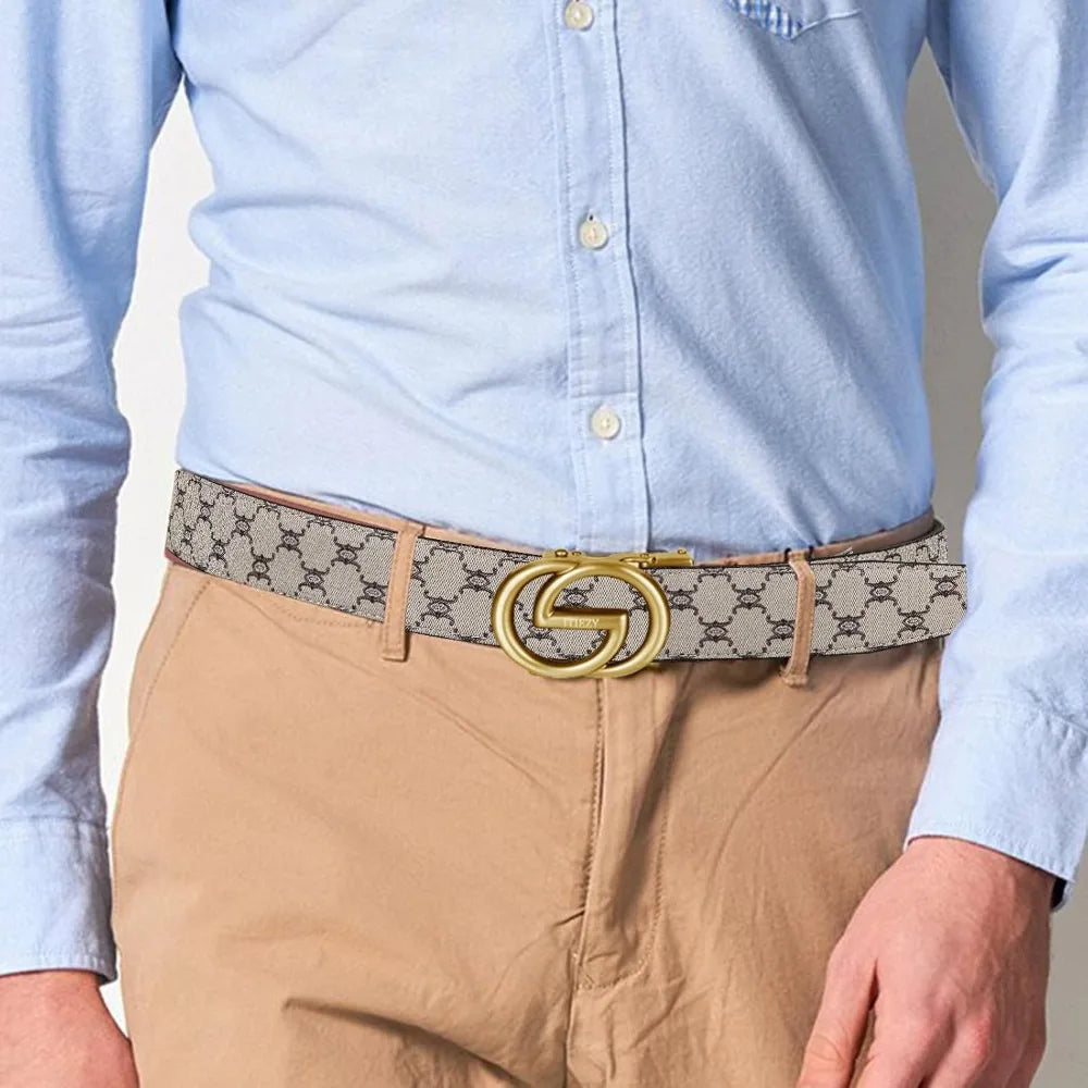 Mens Ratchet  Leather belt Adjustable  - 1 3/8"