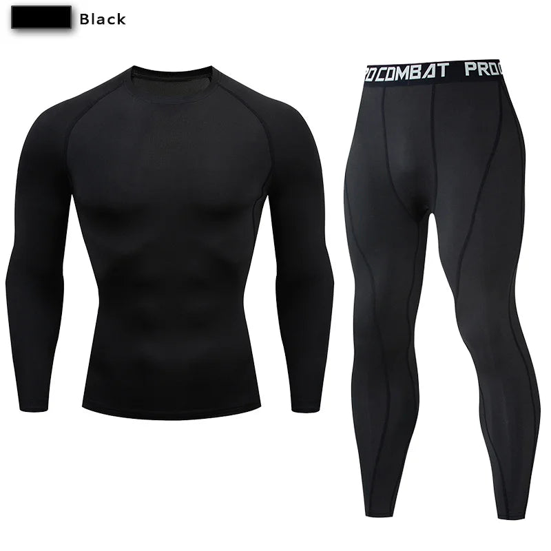 2pcs Men's Compression Sportswear Suit GYM Tight Yoga Sets