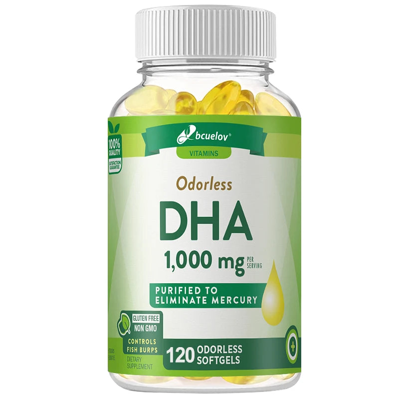 DHA Supplement Fish Oil Omega-3 1240 mg 120 Capsules