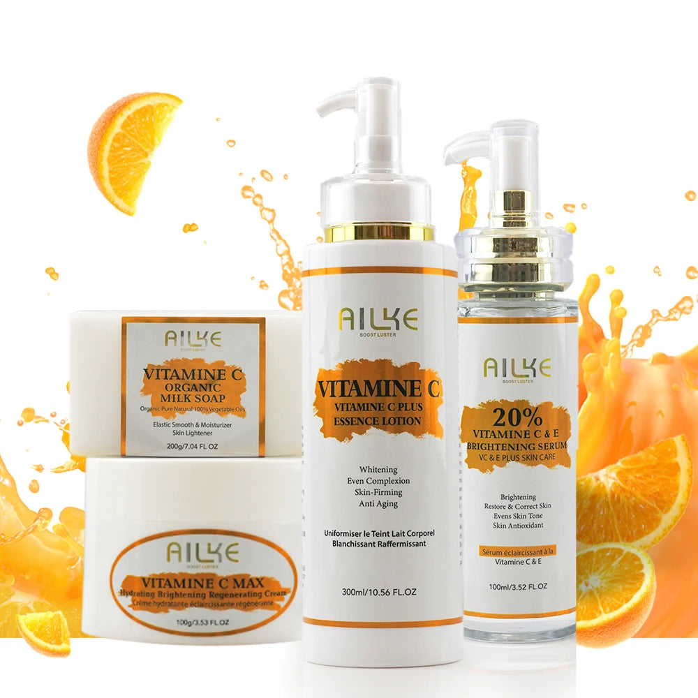 AILKE Vitamin C Skin Care Kit for Even Skin Tone and Brightening