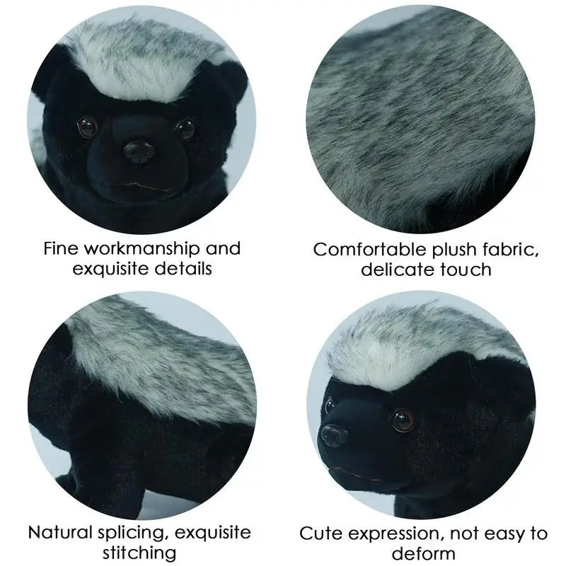 30cm Honey Badger Stuffed Toy Plush Doll Gift For Kids