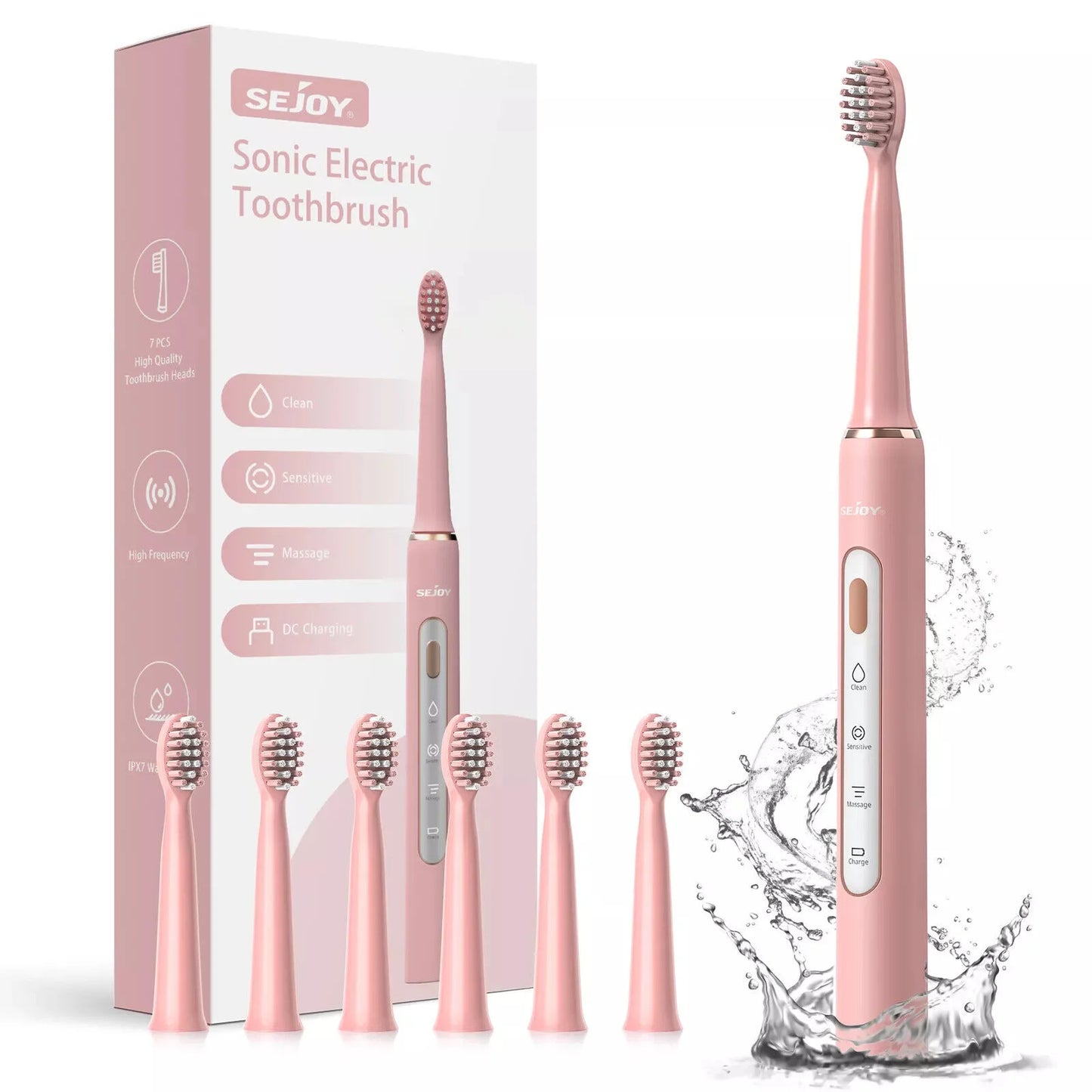 SEJOY Oral Cleaning Sonic Electric Rechargeable Automatic Toothbrush